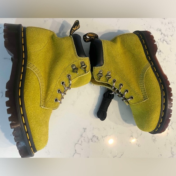 Dr.Martens Unisex 939 Ben Suede In Moss Green Padded Collar Lace Up  Boots New - Picture 7 of 15